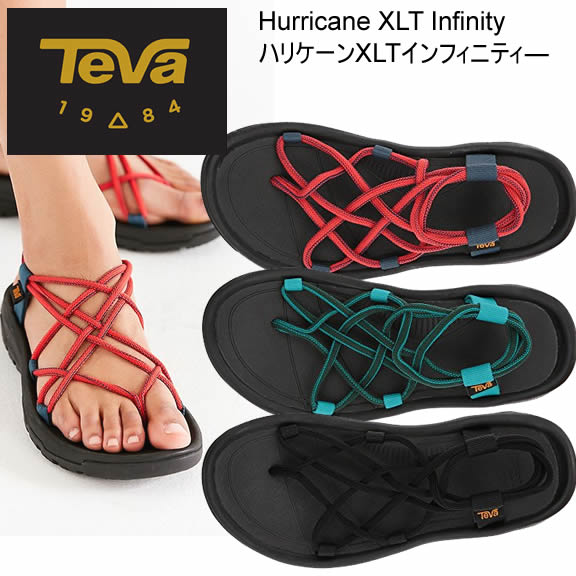 テバ サンダル レディース テバ TEVA ハリケーン インフィニティー teva レディース サンダル Women 1091112 HURRICANE XLT INFINITY スポーツサンダル 靴 ブラック 黒 シューズ ブランド 大人スポサン スポーツ テバサンダル