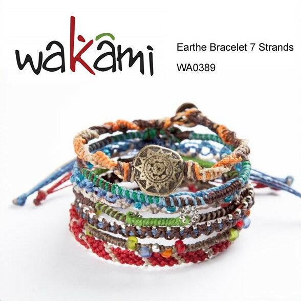 Wakami ワカミ Earthe Bracelet 7 Strands アースブレスレット 7ストランド　WA0389 ラップビーズブレスレットメンズ・レディース兼用　 　正規品取扱店舗