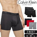 3枚セット 吸湿速乾性アップモデル カルバンクライン Calvin Klein ボクサーパンツ ロング メンズ アンダーウェア 下着 nb2570 マイクロストレッチ 正規品取扱店舗