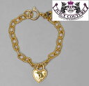 OUTLET アウトレット ジューシークチュール Juicy Couture Starter Bracelet with Heart Drop in Gold ゴールドチェーンブレスレット バングル 正規品取扱店舗