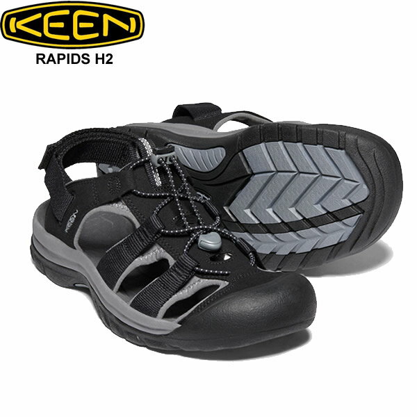 楽天スーパーセール特別価格 キーン ラピッド エイチツー ブラック サンダル 靴 KEEN RAPIDS H2 1022272 メンズ 男性 シューズ アウトドア キャンプ フェス スポーツ 自転車 素足 軽量 正規品取扱店舗