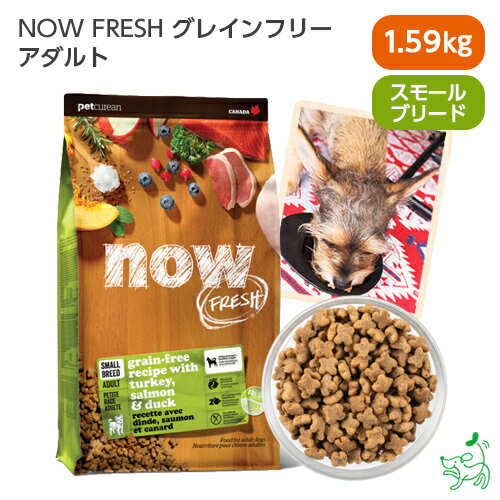 ナウ フレッシュ NOW FRESH グレインフリー スモールブリード アダルト 1.59kg カナダ産 dogfood 犬 ごはん ドッグフード 犬用 成犬用 アダルト イリオスマイル iliosmile