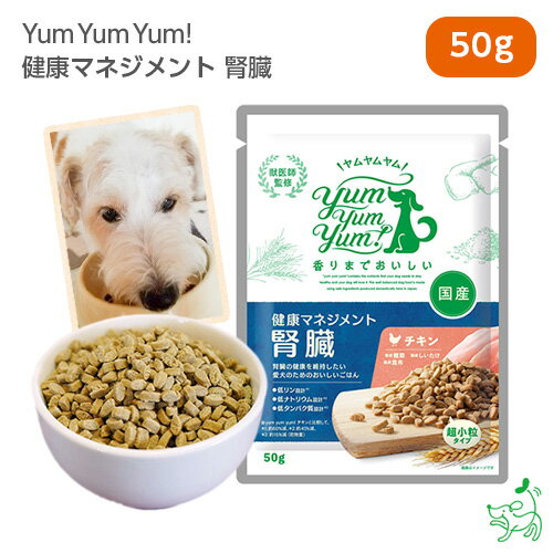 Yum Yum Yum! ヤムヤムヤム 健康マネジメント 腎臓 50g 犬 犬用 ドッグフード 国産ドッグフード ペットフード ナチュラルフード 療法食 イリオスマイル