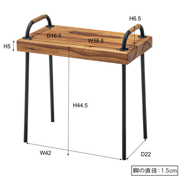 サイドテーブル【JW-110】ナチュラル 机 ナイトテーブル ウッド 木製 天然木 ミニテーブル [2]