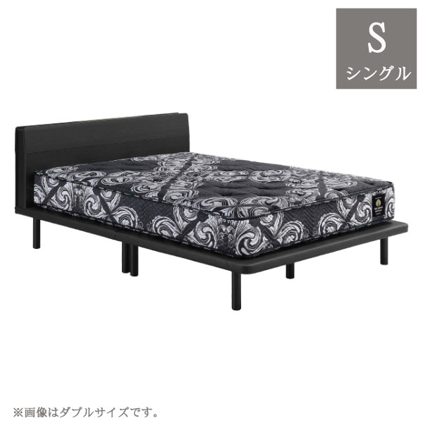 樂天商城 - マットレス別売 シングル S ベッド単体 黒 ブラック LED コンセント付 [シルヴァ ベッドフレーム シングル BK] [グランツ/Granz]