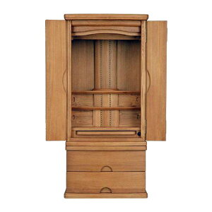 胴長 家具調仏壇 総張り タモ 【唐丸(とうまる)】 35号 幅48.5cm 奥行38cm