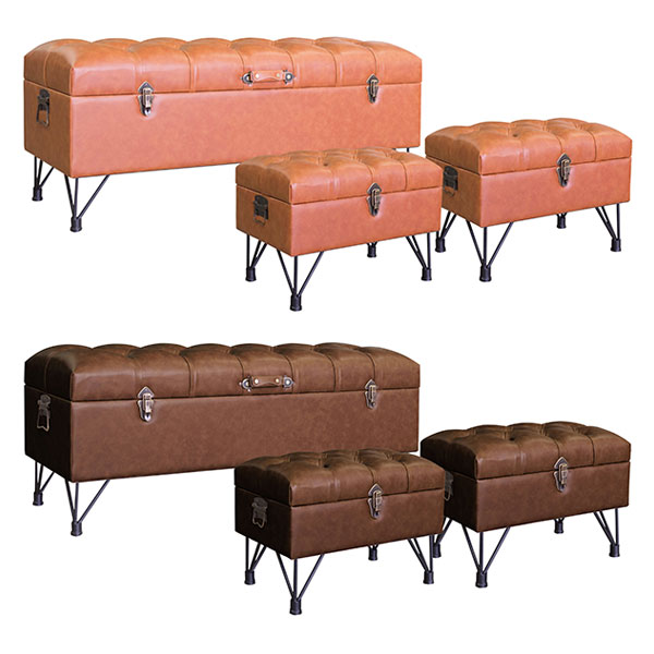 スツールチェア 椅子 イス いす ベンチ 腰掛 玄関 おしゃれ ヴィンテージ風 ビンテージ風 アンティーク調 [レトロシリーズ スツールボックス3点セット]