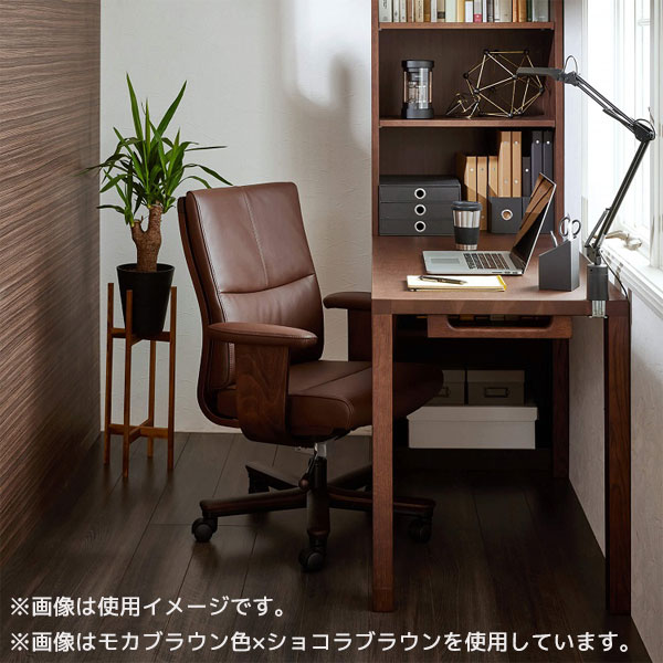【マグネットプレゼント】本革張デスクチェア デスクチェア オフィスチェア 革張り 書斎椅子 チェア ロッキング 昇降式 キャスター付 カリモク karimoku 【XT5830】 [2]