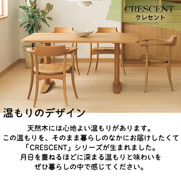 アイルインテリアエクセルのCRESENT クレセント アームチェア 板座 SG261A WO ホワイトオーク 天然木 リビング ダイニング ナチュラル 飛騨産業｜アングル2