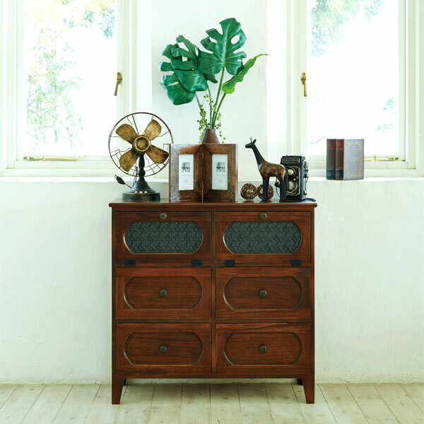 【マラソン限定!確率1/2で最大100％ポイントバック】[80 チェスト WOOD PRODUCTS MCH-5186BR] タンス 収納 TV台 アンティーク調 シック 和風 おしゃれ シンプル 高級感
