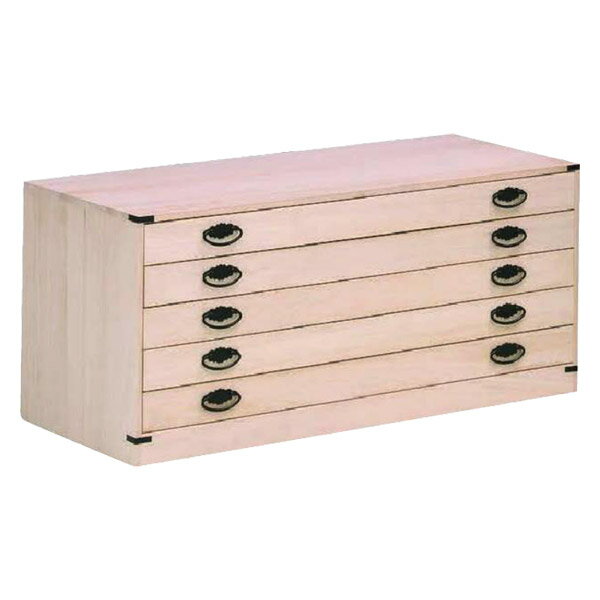 Zelkova Wardrobes - タンス 幅99cm チェスト 収納 【桐 小袖タンス 5段】 日本製 国産 和風たんす