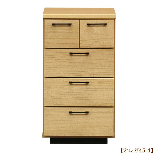 【SS限定!確率1/2で最大100％ポイントバック】チェスト タンス 箪笥【オルガ 45-4チェスト 4段】桐 ナチュラルテイスト シンプル ベーシック 無地