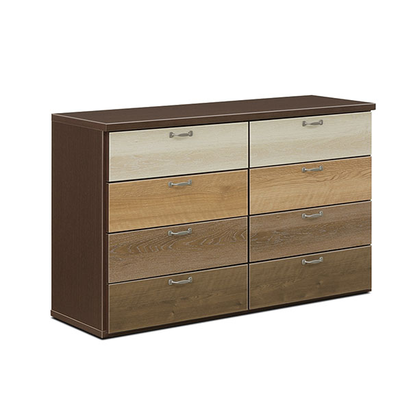 樂天商城 - [120 ローチェスト 4段 ドルチェ] 奥行き約40cm タンス 色違い引出し カラフル 取っ手付き リビング 収納 引出し 北欧風 チェスト