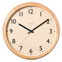静音稼働 電波時計 スイープ運針 DROP CLOCK【OAK】CH-039OA オーク無垢材 天然 北欧 シルバーの秒針 木の質感 美しい 爽やか かわいい CHAMBRE シャンブル