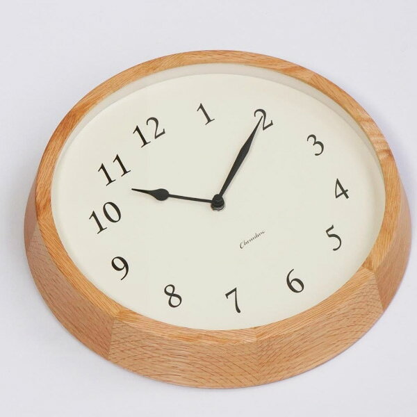 電波時計 Clair CLOCK OAK/WALNUT/BLACK CH-076OA/CH-076WN/CH-076BK 無垢の木のやさしい時計 落ち着いた色 ナチュラル シック ウォルナット材 オーク材 ブナ材 [3]