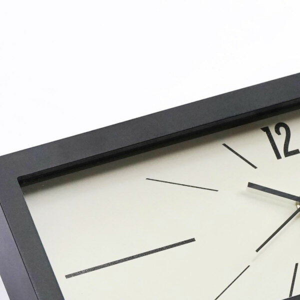 掛け時計 LINEAR CLOCK BLACK/KHAKI CH-078BK/CH-078KH 掛け置き兼用時計 きなり色の文字盤 シック 深みのある色 ビンテージ感 高級感 重厚感 本棚 チェストへ [2]