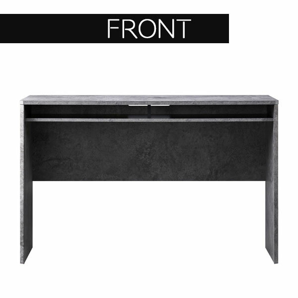 デスク 机 パソコンデスク フリーデスク おしゃれ シンプル シック 石目 モルタル調 115cm 高級感 コンクリート調 [セラミカ W115デスク CRM-7012DE] [2]