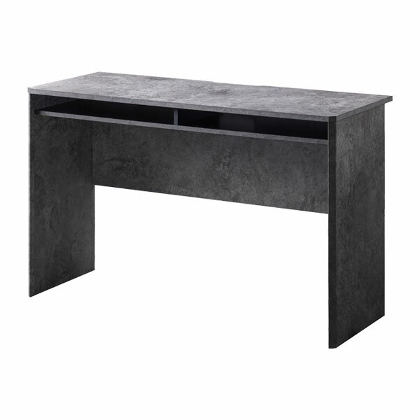 デスク 机 パソコンデスク フリーデスク おしゃれ シンプル シック 石目 モルタル調 115cm 高級感 コンクリート調 [セラミカ W115デスク CRM-7012DE] [3]