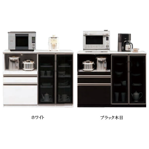キッチンカウンター【ゼブラ 120カウンター】日本製 レンジ台 リビング キッチン収納 引出し 台所 幅120 ill-excel-10152764 アイルインテリアエクセル サンプル画像2