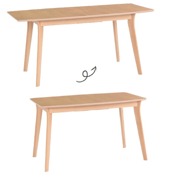 樂天商城 - ダイニングテーブル マリン120EX 通常120cm幅 伸長時150cm幅 ロックがかかる ラッカー塗装 落ち着いた色合い いろんなチェアとも合う