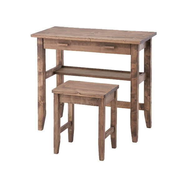 【BF限定!確率1/2で最大100%ポイントバック】デスクセット デスク 机 スツール 椅子 チェア おしゃれ シンプル ナチュラル 天然木 パイン Rouen...