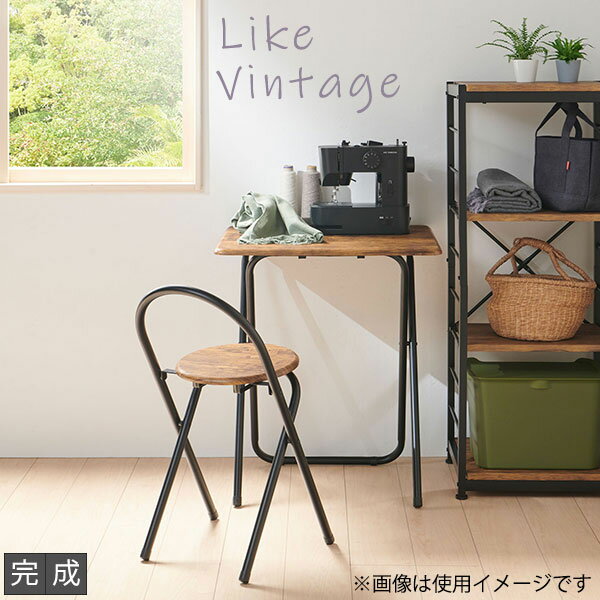 フォールディングテーブルセット シンプル 折り畳み式 コンパクト 完成品 組立不要 テーブルチェア デ..