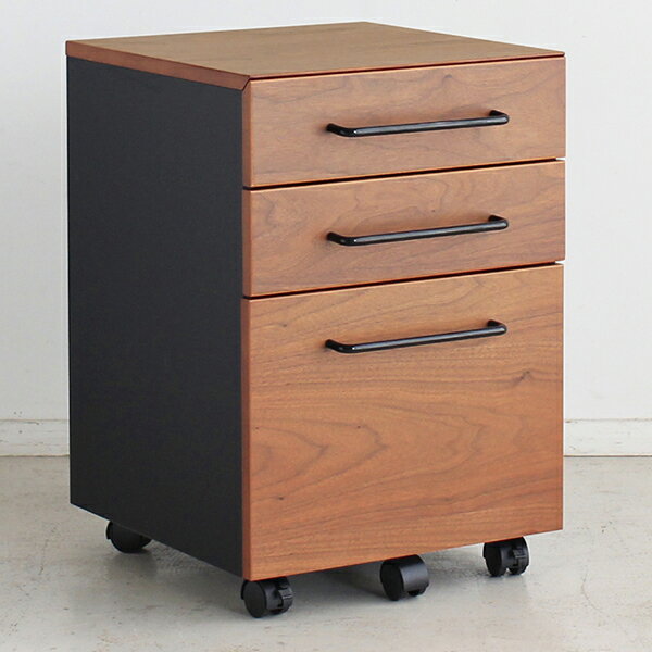 【感謝祭限定!確率1/2で最大100％ポイントバック】デスクワゴン サイドワゴン サイドチェスト キャスター付き 3段 おしゃれ 収納家具 (レガリー ワゴン)