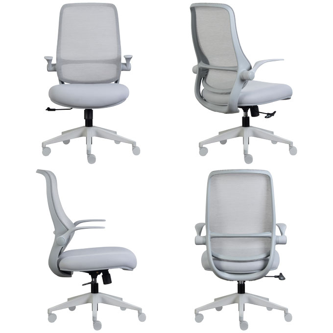 【BF限定!確率1/2で最大100%ポイントバック】堀田木工所 オフィスチェア 【LH チェアー LNH18mini GY/BK/PU】 多機能 高機能 椅子 イス メッシュ 肘掛 肘置 リモート キャスター付 PCデスク テレワーク 在宅ワーク [2]