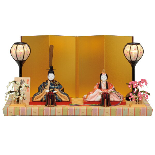 【豪華特典付き】◆3000円OFFクーポン配布中◆【展示現品】雛人形 一秀作 ひな人形 木目込み人形 平飾り 親王飾り 金屏風風 桃の節句 ひな祭り お雛様/映え 【152S22】【親王飾(桃山雛16号)/H-44】ゴールド 【数量限定】