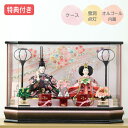 ◆特典付き×29%OFF【展示現品】雛人形 ひな人形 衣裳着人形 衣裳着 ケース飾り 親王飾り 二人飾り 二段飾り 雪洞点灯 黒 ピンク 送料無料 桃の節句 ひな祭り お雛様 映え【831S24】 【数量限定】