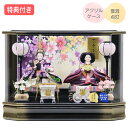 ◆特典付き×17%OFF【数量限定】【P10×2025年度新作】 雛人形 ひな人形 衣裳着人形 衣裳着 ケース飾り アクリルケース 親王飾り 二人飾り 雪洞点灯 モダン 黒 ブラック 送料無料 ひな祭り 映え【011S25】