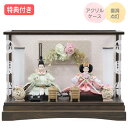 ◆特典付き×21%OFF【展示現品】【P10×2025年度新作】 雛人形 ひな人形 衣裳着人形 衣裳着 ケース飾り アクリルケース 親王飾り 二人飾り 雪洞点灯 家具調 木目調 送料無料 桃の節句 ひな祭り 映え 【731S25】【数量限定】