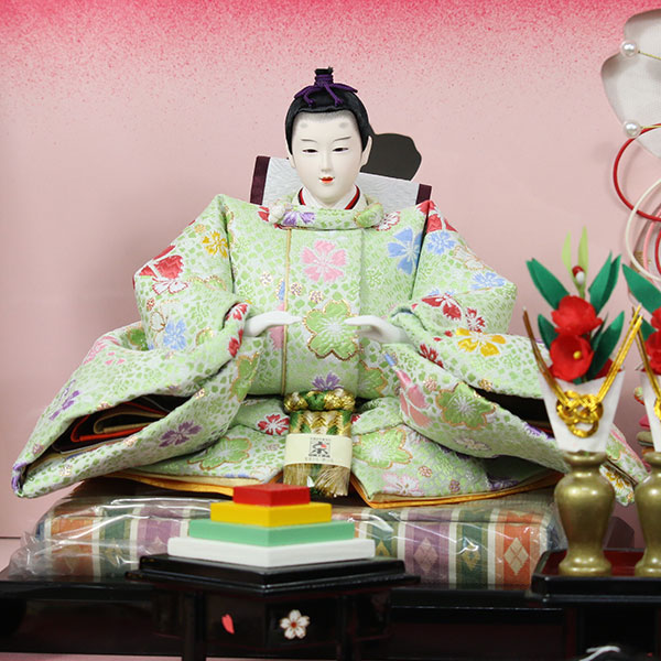アイルインテリアエクセルの◆特典付き 【小キズ有】 【展示現品】 雛人形 ひな人形 衣裳着人形 三段飾り 五人飾り 送料無料 桃の節句 ひな祭り お雛様/映え ピンク おしゃれな三段飾り 【075】【数量限定】｜アングル3