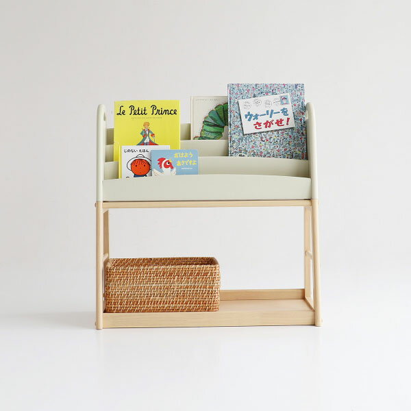 楽天アイルインテリアエクセル【Kids Picture Book Rack -aluma- ILR-3684 IV】 ジュニア こども 収納家具 木製 絵本 本段 ラック 幅70 台 入園入学 進級 お祝い 贈り物 スリム コンパクト