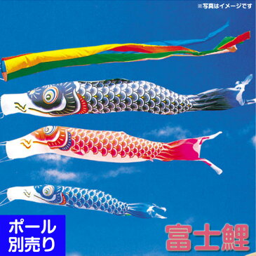 こいのぼりセット 庭園用 大型セット 富士鯉 4m8点セット ポール別売/端午の節句/鯉5色 家紋・名入れ不可【フジサン鯉のぼり】【初節句】【端午の節句】