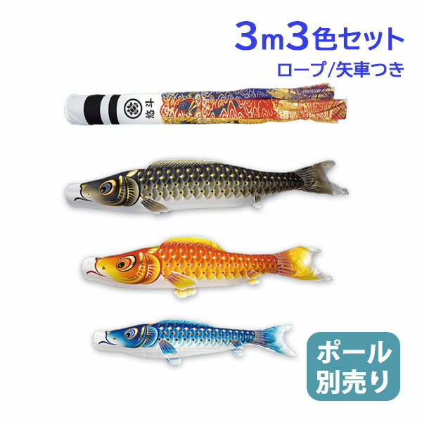 2026年度 新作 日本製 こいのぼり 庭園 鯉のぼりセット 大型セット 金彩ロマン 3m6点セット 翔龍吹流し 撥水加工 家紋名入れ可能 節句 村上鯉のぼり