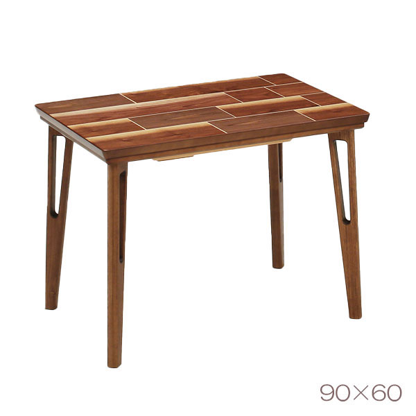 こたつ こたつテーブル ハイタイプ ハイテーブル 日本製 国産 長方形 コタツ おしゃれ シンプル ウォールナット 90×60 (センターコタツ 90パトラ)