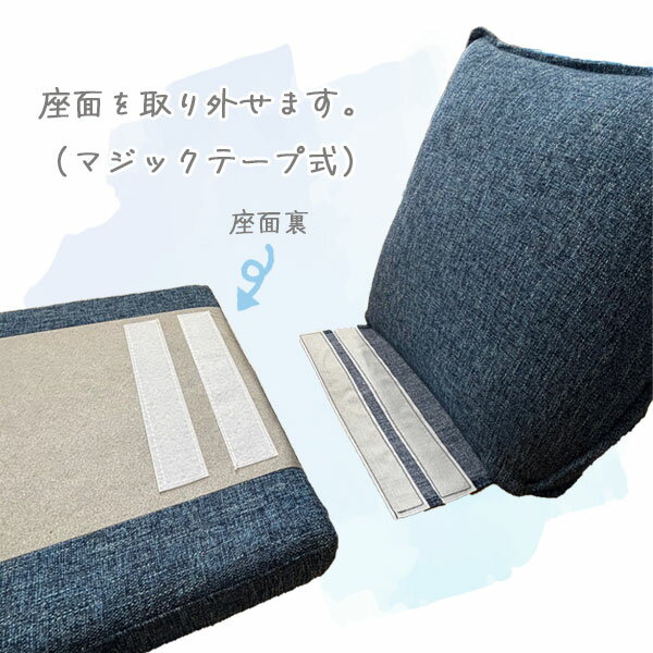 [ロータイプ用 ソファ UKS-100 GY/BL] 家具調 こたつ 座椅子 ソファー クッション リビング おしゃれ シンプル シック モダン リラックス まったり 上久商店 [2]