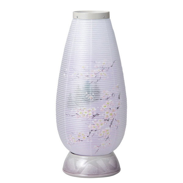 樂天商城 - 盆提灯 モダン 初盆 インテリア盆提灯 2502 宝珠灯 480 7色LED 九谷銀彩 パープル