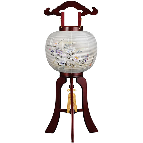 商品説明 サイズ(cm) 高さ77.5cm(尺寸大内) 仕様 二重張(外絹内紙張) サクラ色塗 天然木 ビニールコードスイッチ付 送料 送料無料 ただし、北海道、沖縄、離島は追加料金がかかります。お気軽にお問合せ下さい。盆提灯 特集ページはこちら