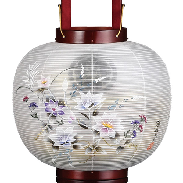 盆提灯 簡単組立 紋入り提灯 大内行灯 マグネットタイプ お盆用品 お盆用 電気コード式 新盆 初盆 提灯 紋入り [MG3 絆行灯10号]