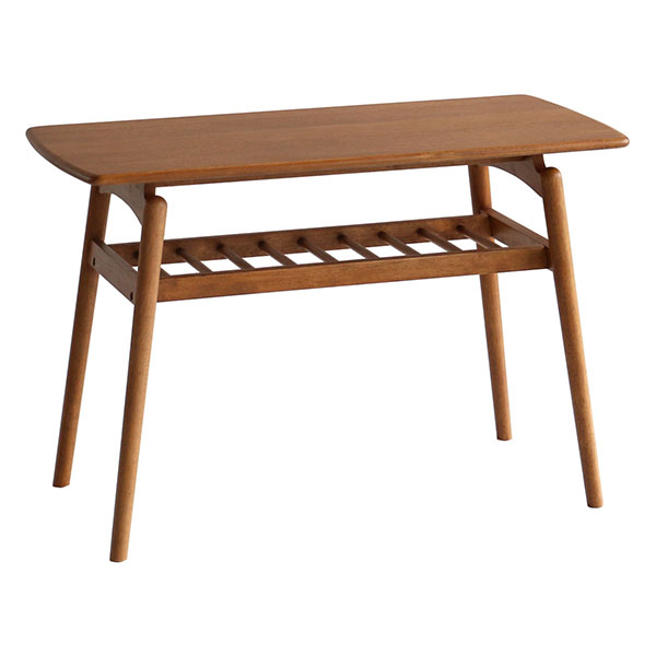 ハイテーブル リビングテーブル センターテーブル 木製 棚付き[High Table -norton- T-3648] [2]