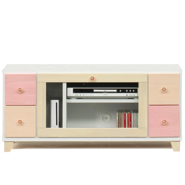樂天商城 - スプラウト 100 TV台 ローボード テレビ台 収納 かわいい おしゃれ ピンク ホワイト 姫