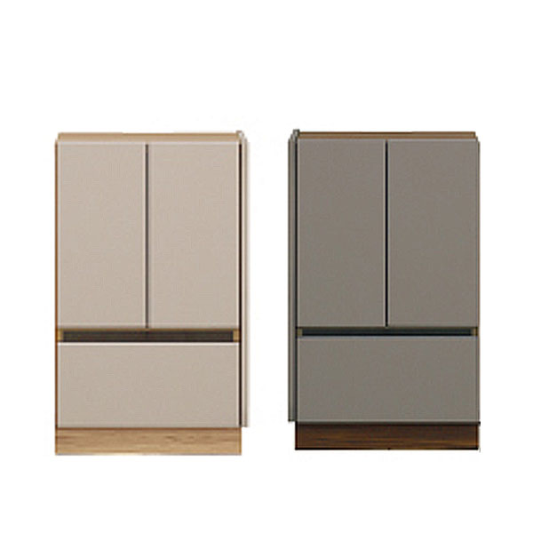 商品説明 サイズ(cm) W53×D40.5×H86.5 カラー TOPE BE 材質仕様 前板：塩ビシート 天板：ウォールナット突板（TOPE）、オーク突板（BE） レール：フルオープンレール 送料 送料無料 ただし、北海道、沖縄、離島は追加料金がかかります。お気軽にお問合せ下さい。