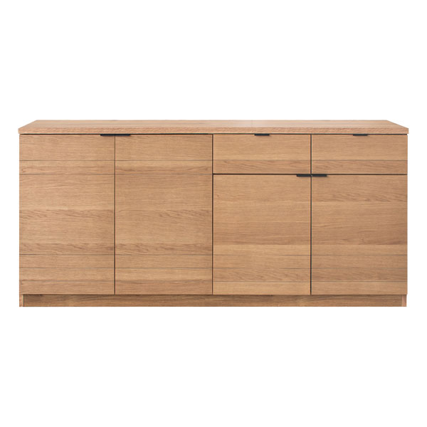 樂天商城 - キャビネット リビングボード 収納 国産 日本製 ダイニング リビング 幅160 おしゃれ シンプル ナチュラル 黒 [ETEL エテル 160サイドボード]