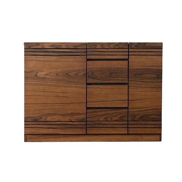 サイドボード リビングボード リビング収納 収納家具 幅120 シンプル モダン 完成品 ウォールナット 突板