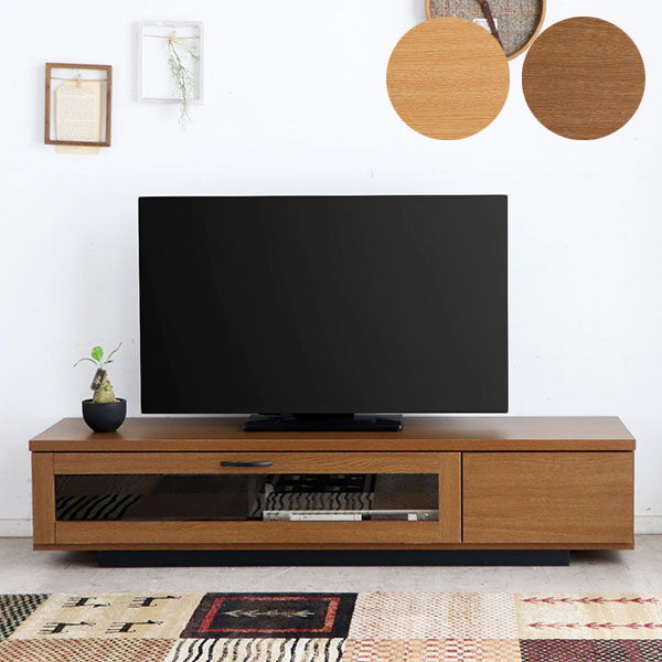 樂天商城 - テレビボード テレビ台 TVボード ローボード 約幅140 木目調 ナチュラル ブラウン シンプル ロータイプ 収納 リビング 【FZ コルム 140TV NA/BR】