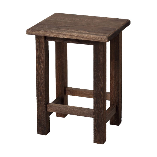 【焼桐 角スツール】持ち運び便利 �