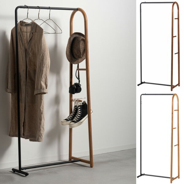 【マラソン限定!確率1/2で最大100％ポイントバック】[form]サマーサ ハンガー F5-107 ハンガーラック オーク材 スチール素材 異素材 衣類と小物 お出かけ 準備 上着 帽子かけ 身支度 おしゃれ 新学期 新生活 社会人