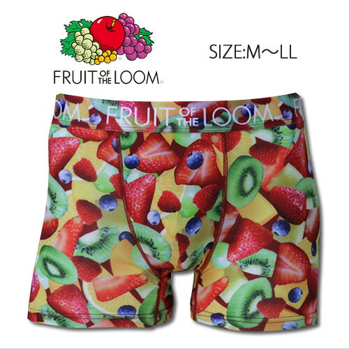 【 SOLD OUT】FRUIT OF THE LOOM フルーツ・オブ・ザ・ルーム フルーツ柄ボクサーパンツ メンズ パンツ 下着 肌着 ボクサーブリーフ ストレッチ カラフル 果物柄 くだもの 前閉じタイプ 速乾 プレゼント 贈り物 オレンジ 橙色 いちご イチゴ 苺 M L LL 16482